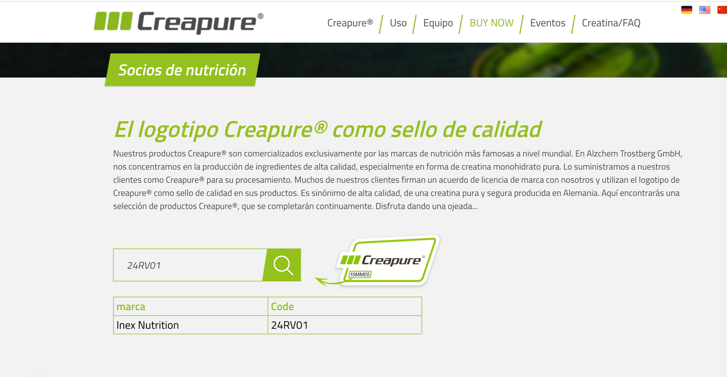 Creatina 300 g Creapure - Inex Nutrition